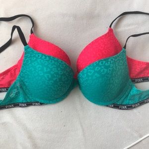 Pink bras